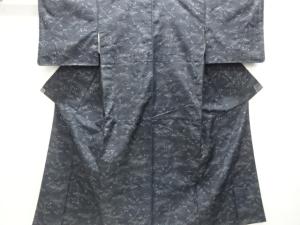 松葉模様織出し十日町紬着物